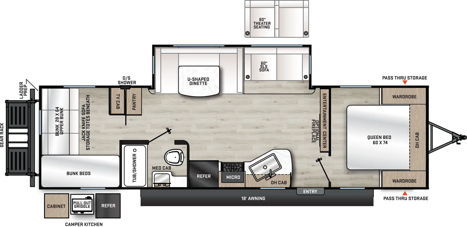 Catalina Legacy Edition 293QBCK Floorplan